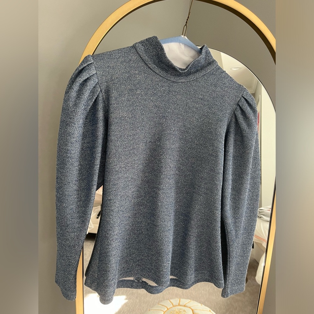 Hunter Bell Charcoal Puff Sleeve Blouse